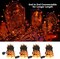 Candy Corn Halloween Lights, 100 Count Orange & Yellow UL Certified Incandescent Mini String Lights, Black Wire, Indoor & Outdoor Lighting Decoration
